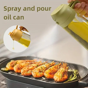 Dual-Purpose Glass Oil Spray Bottle